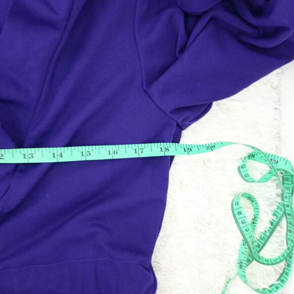 Cupio Purple Tiered Ruffle Long Sleeve Trench Jacket Waist Tie Large - Picture 12 of 12